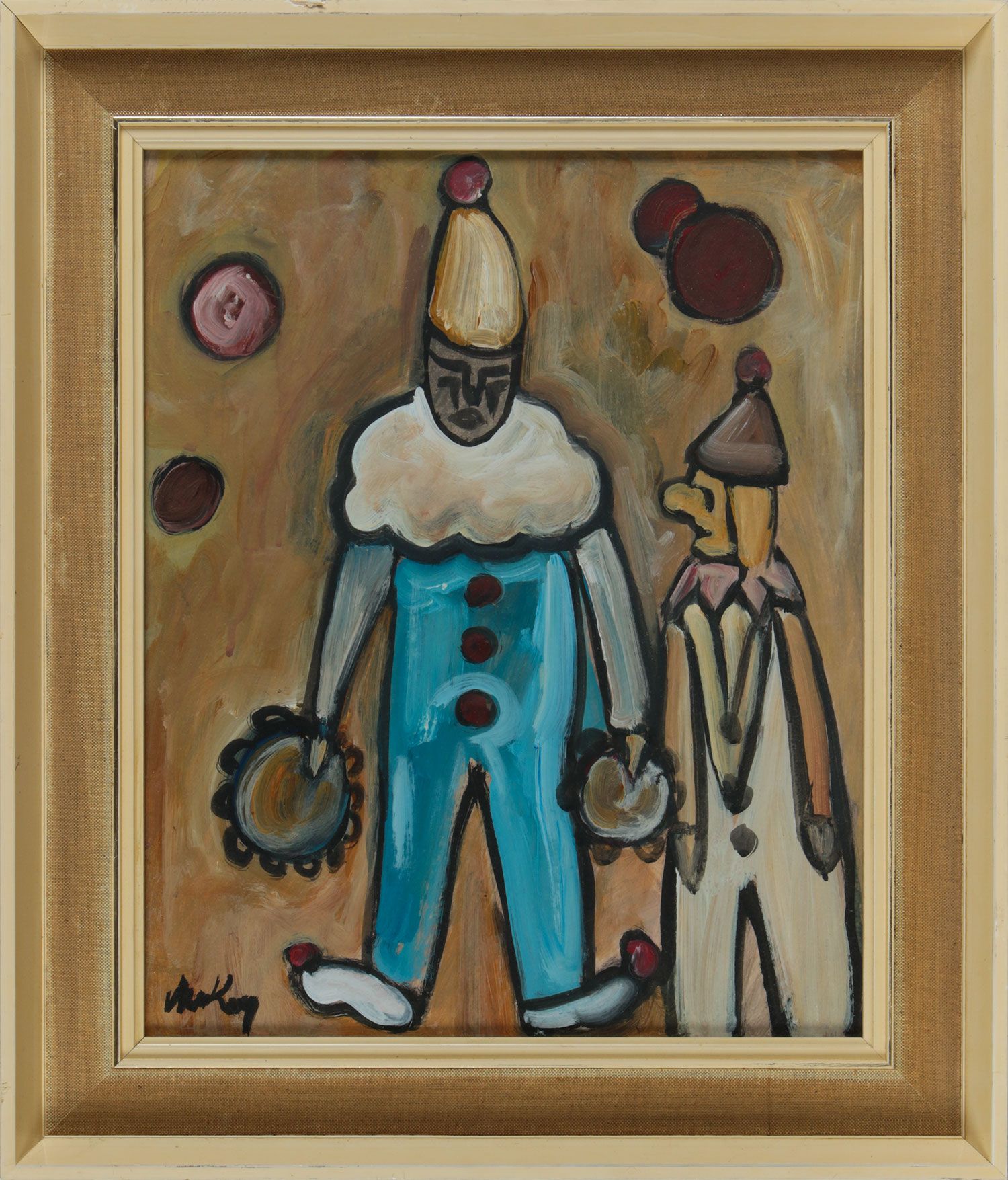 TWO CLOWNS by Markey Robinson at Ross's Online Art Auctions