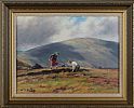 DIGGING TURF IN THE GLENS by Charles McAuley at Ross's Online Art Auctions