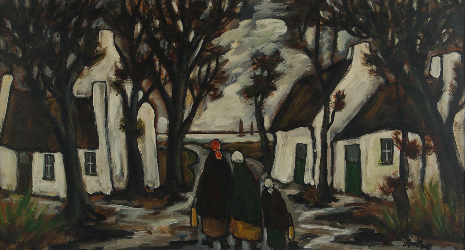 SHAWLIES ON THE PATH TO THE SHORE by Markey Robinson at Ross's Online Art Auctions