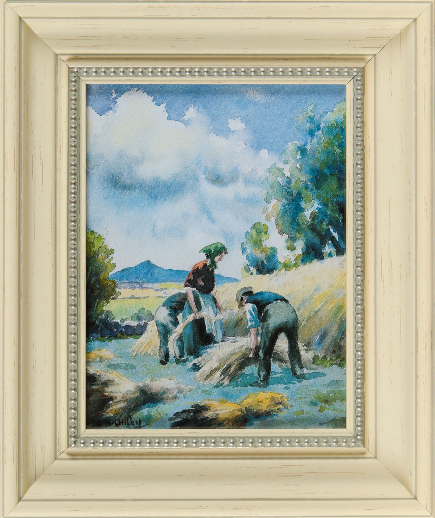 CUTTING HAY by Charles McAuley at Ross's Online Art Auctions
