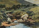 ROCKY RIVER NEAR ROSTREVOR by Theo J. Gracey RUA at Ross's Online Art Auctions