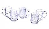 SET OF FIVE WATERFORD CRYSTAL TANKARDS. at Ross's Online Art Auctions