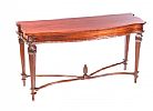 BOW FRONT MAHOGANY CONSOLE TABLE at Ross's Online Art Auctions
