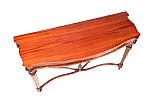 BOW FRONT MAHOGANY CONSOLE TABLE at Ross's Online Art Auctions