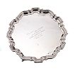 ENGRAVED SILVER SALVER at Ross's Online Art Auctions