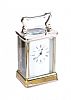 SILVER PLATED CARRIAGE CLOCK at Ross's Online Art Auctions