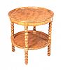 VINTAGE WALNUT TWO TIER TABLE at Ross's Online Art Auctions
