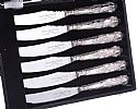 BOXED SET OF SILVER HANDLED FRUIT KNIVES & FORKS at Ross's Online Art Auctions