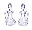 PAIR OF MINIATURE CUT GLASS DECANTERS & STOPPERS at Ross's Online Art Auctions