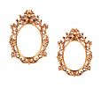 FINE PAIR OF GILTWOOD ORNATE OVAL MIRRORS at Ross's Online Art Auctions