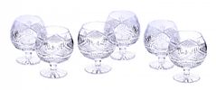 SET OF SIX TYRONE CRYSTAL BRANDY BALLOONS at Ross's Online Art Auctions