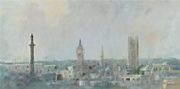 VIEW ACROSS TRAFALGAR SQUARE, LONDON by Tom Kerr at Ross's Online Art Auctions