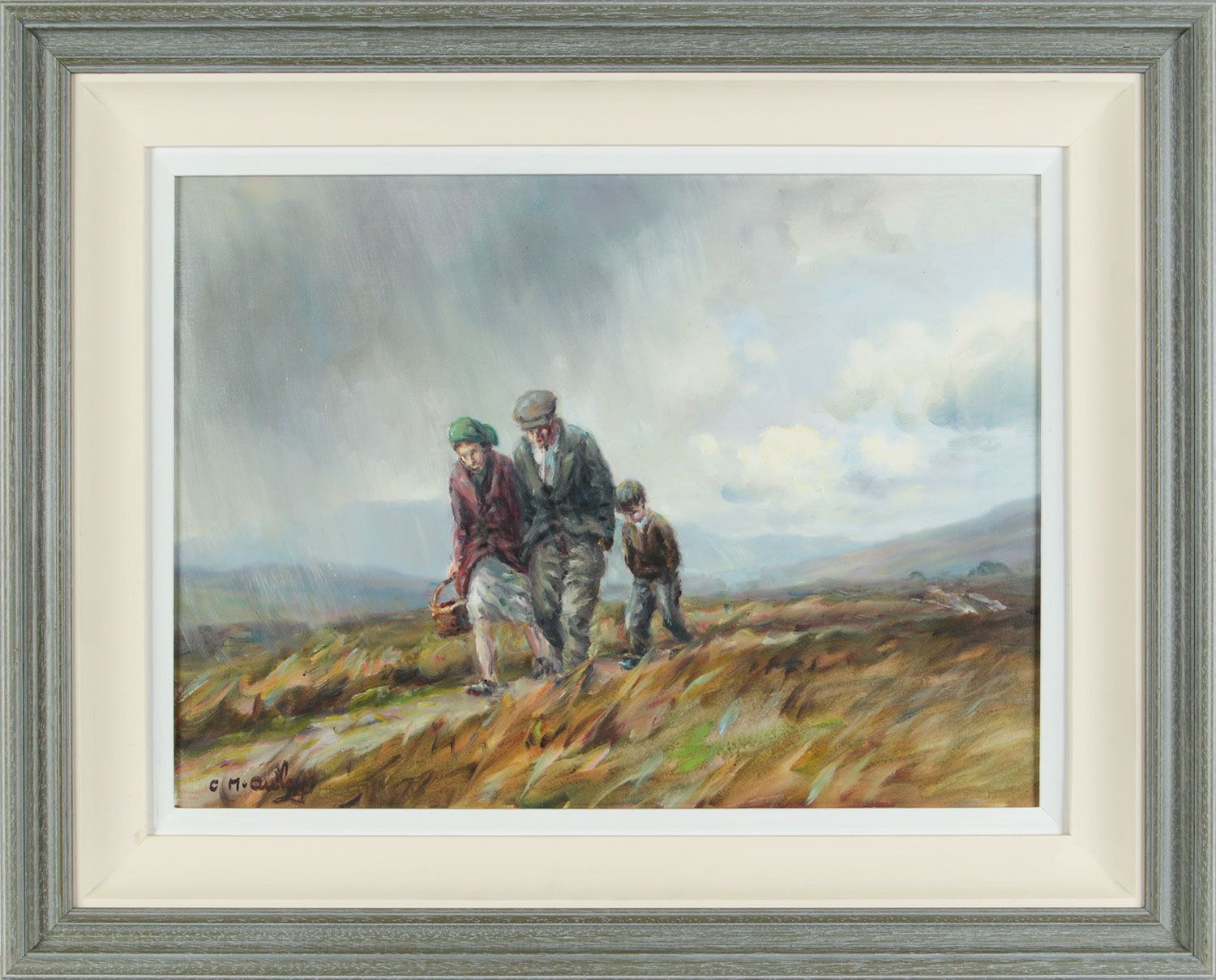 HEADING HOME IN THE GLENS by Charles McAuley at Ross's Online Art Auctions