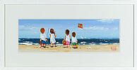 FUN ON THE BEACH by Michelle Carlin at Ross's Online Art Auctions