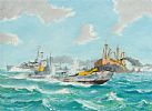 GERMAN U BOAT by Charles Gorbing King at Ross's Online Art Auctions