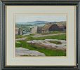 IRISH COTTAGES by Charles W.  Harvey at Ross's Online Art Auctions