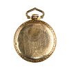 HAMILTON GOLD PLATED OPEN-FACED POCKET WATCH at Ross's Online Art Auctions