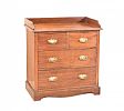 LATE VICTORIAN MAHOGANY GALLERY BACK CHEST at Ross's Online Art Auctions