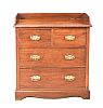 LATE VICTORIAN MAHOGANY GALLERY BACK CHEST at Ross's Online Art Auctions