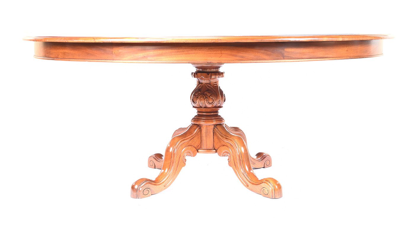 SIX FOOT CIRCULAR MAHOGANY DINING ROOM TABLE at Ross's Online Art Auctions