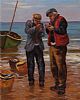 COUNTY ANTRIM FISHERMEN by Donal McNaughton at Ross's Online Art Auctions