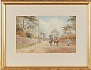 ON HORSEBACK IN THE STREET by Joseph William Carey RUA at Ross's Online Art Auctions