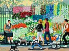 FLOWER SELLER, BELFAST CITY HALL by Cupar Pilson at Ross's Online Art Auctions