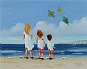 KITE FLYING ON THE SHORE by Michelle Carlin at Ross's Online Art Auctions