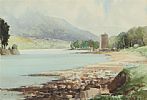 NARROW WATER CASTLE, CARLINGFORD LOUGH by Rowland Hill RUA at Ross's Online Art Auctions