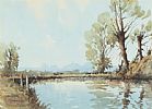 CATTLE GRAZING BY A RIVER by Wilfred Haughton RUA at Ross's Online Art Auctions