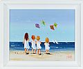 GIRLS WITH KITES by Michelle Carlin at Ross's Online Art Auctions
