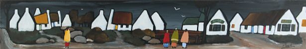 THE VILLAGE SHOP by Irish School at Ross's Online Art Auctions