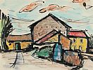 FARM BUILDINGS by Evie Hone HRHA at Ross's Online Art Auctions