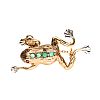 9CT GOLD EMERALD & RUBY FROG BROOCH at Ross's Online Art Auctions