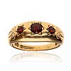 9CT GOLD GARNET GYPSY RING at Ross's Online Art Auctions