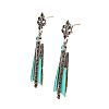 STERLING SILVER MARCASITE & TURQUOISE EARRINGS at Ross's Online Art Auctions