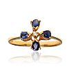 14CT GOLD SAPPHIRE & DIAMOND RING at Ross's Online Art Auctions