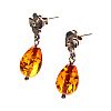 STERLING SILVER AMBER EARRINGS at Ross's Online Art Auctions
