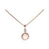 9CT ROSE GOLD MORGANITE & DIAMOND NECKLACE at Ross's Online Art Auctions