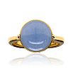 18CT GOLD CHALCEDONY RING at Ross's Online Art Auctions