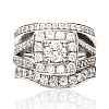 18CT WHITE GOLD DIAMOND BRIDAL TRIO OF RINGS at Ross's Online Art Auctions
