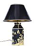 PAIR OF JAPANED STYLE TABLE LAMPS & SHADES at Ross's Online Art Auctions