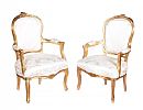PAIR OF GILT ARMCHAIRS at Ross's Online Art Auctions