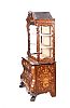 FINE NINETEENTH CENTURY DUTCH MARQUETRY BOMBE DISPLAY CABINET at Ross's Online Art Auctions