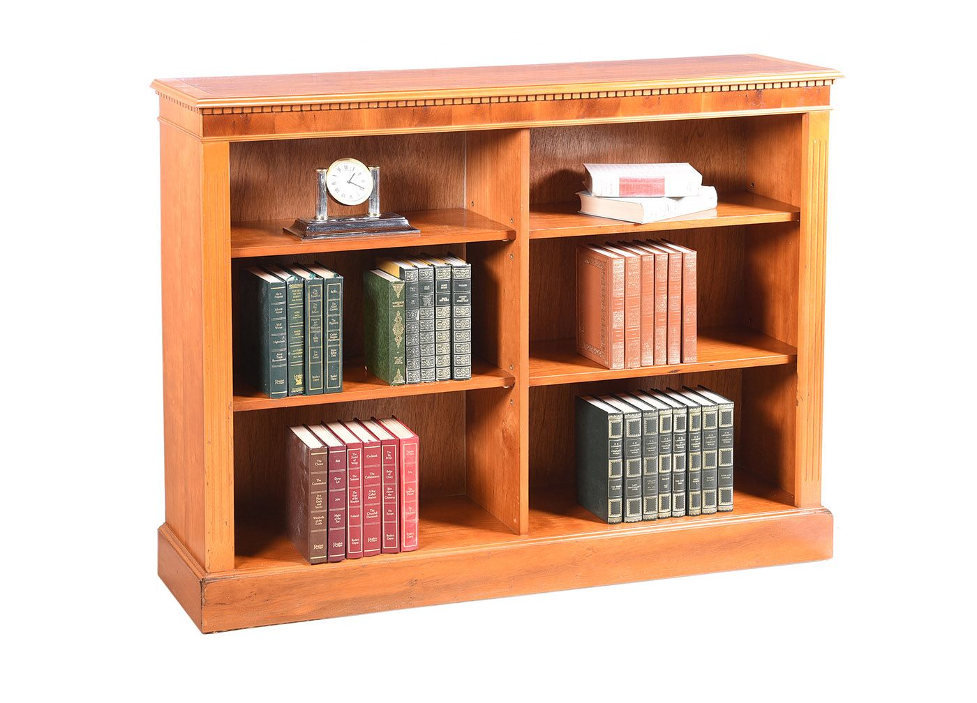 INLAID WALNUT OPEN BOOKCASE at Ross's Online Art Auctions