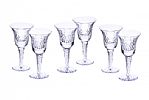 SET OF SIX CRYSTAL CLARET GLASSES at Ross's Online Art Auctions
