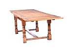 OAK REFECTORY EXTENDABLE DINING ROOM TABLE & SIX CHAIRS at Ross's Online Art Auctions