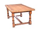 OAK REFECTORY EXTENDABLE DINING ROOM TABLE & SIX CHAIRS at Ross's Online Art Auctions