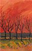TREES AGAINST THE SUNSET by Robert T. Killen RUA at Ross's Online Art Auctions