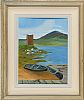 BEACHED BOAT BY THE OLD CASTLE by Philip Chambers at Ross's Online Art Auctions